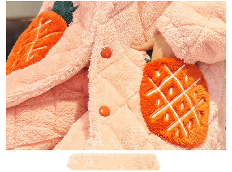 Title 7, Pajamas Girls Three-layer Quilted Jacket Winter...