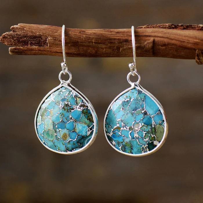 Advanced Texture Temperament Irregular Pendants Earrings