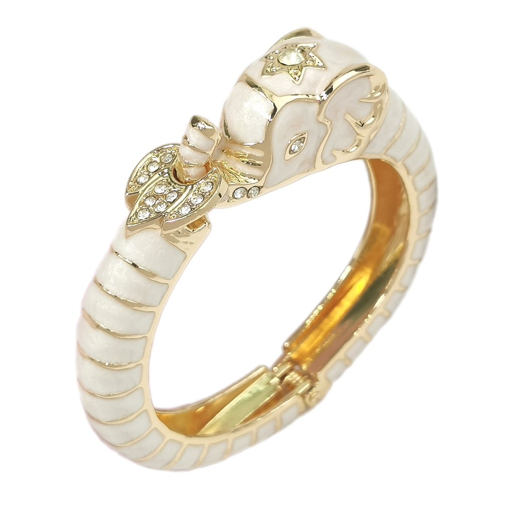 Fashion Alloy Elephant Head Dripping Oil Fashion Bracelet