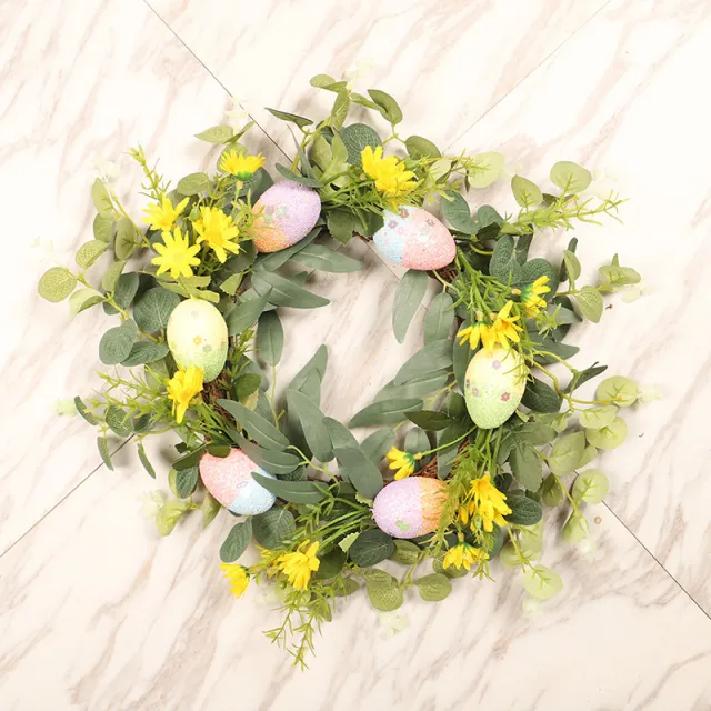 Easter Wreath Small Leaf Eucalyptus Simulation Flower Egg - Shop at LoveMi
