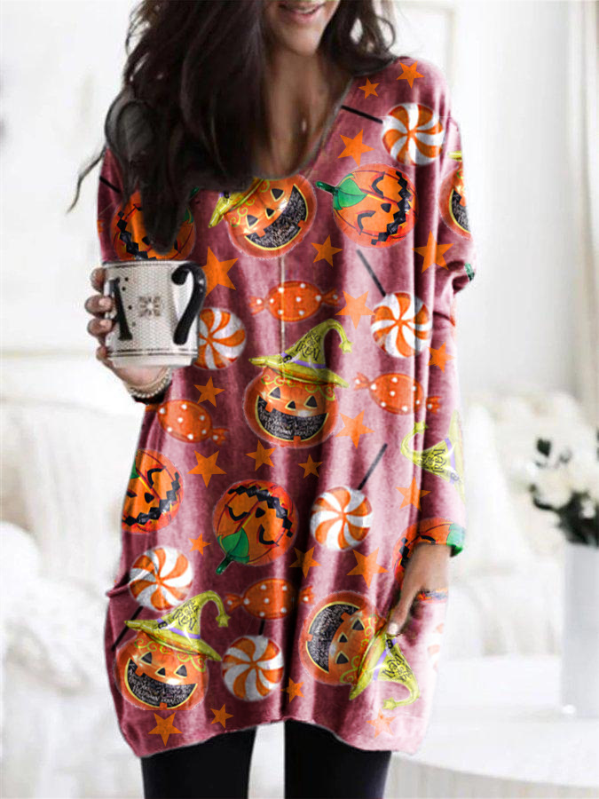 Title 4, Halloween Theme Multicolor Printed Long-sleeved...