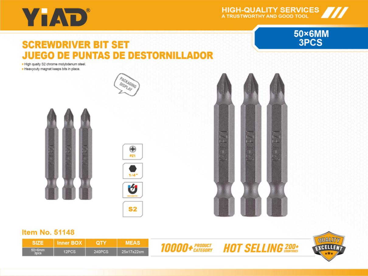 50 PZ1 Screwdriver Bits 3PCS, Only Support Self-collection, Please Note That Free Shipping Is For Anti-bidding Price