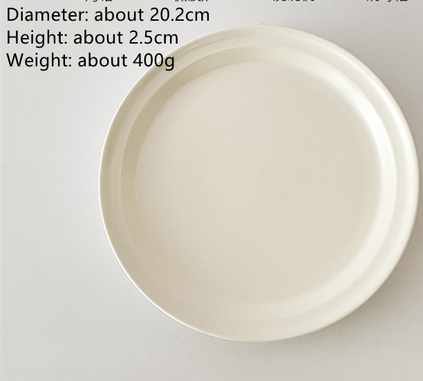 Title 2, Premium White Matte Nordic Ceramic Dinner Plate...