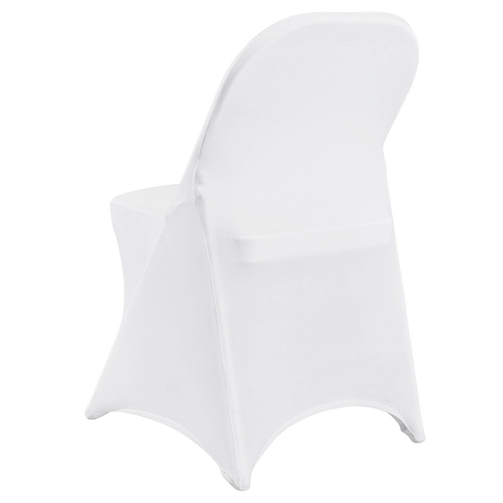 VEVOR White Stretch Spandex Chair Covers - 12 PCS, Folding Kitchen Chairs Cover, Universal Washable Slipcovers Protector, Removable Chair Seat Covers, For Wedding Party Dining Room Banquet Event image 7