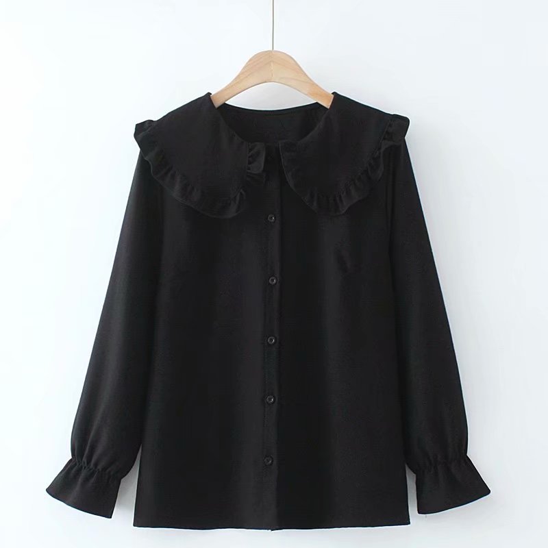 Title 3, Ruffle Collar Long-sleeved Bottoming Shirt