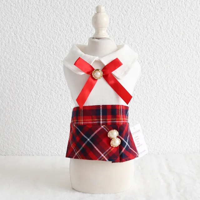 Spring Summer New Products Petstyle Plaid Skirt OL Dress Red - Shop at LoveMi