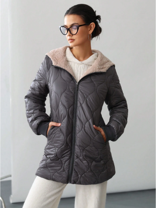 Aveloria Affinna Casual Quilted Loose Hooded Padded Padded Coat Clothes Winter