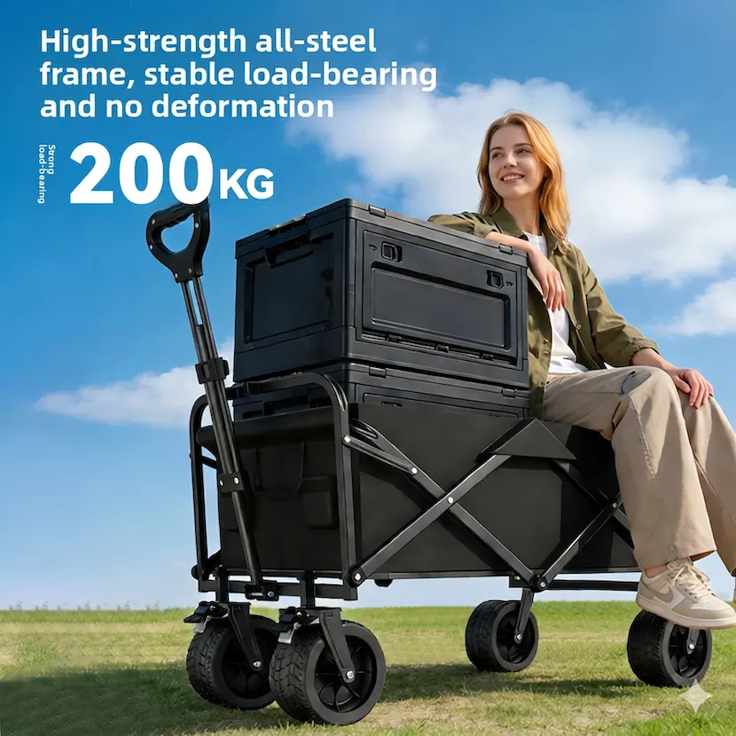 Foldable Travel Trailer Outdoor Camping Wagon