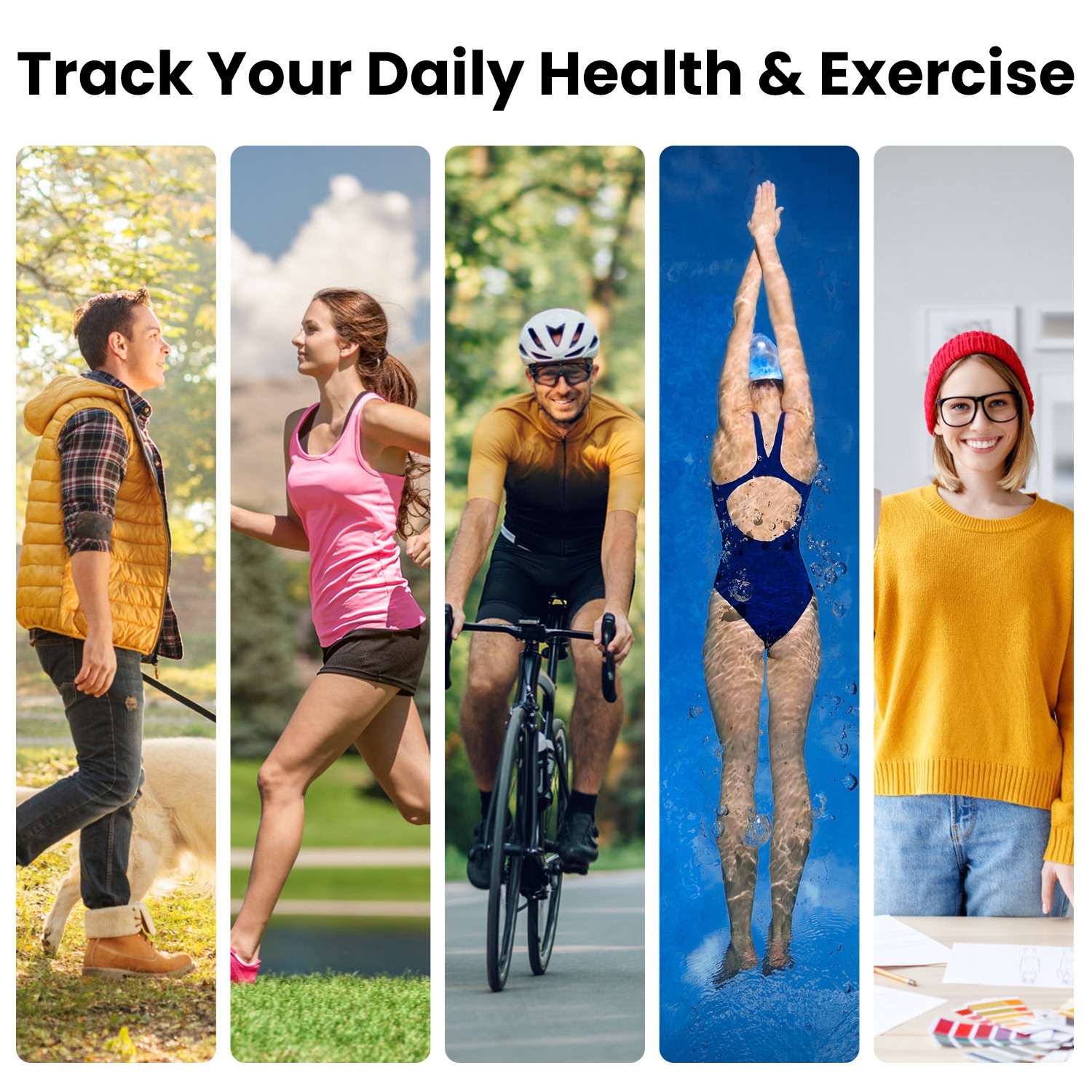 Smart Ring Health Tracker Fitness Sleep Stress HRV Tracker With Charging Case Magnetic Charging Cable For Women & Men Compatible With IOS & Android 7-Day Battery Life Size7 Size8 Size9 Size10