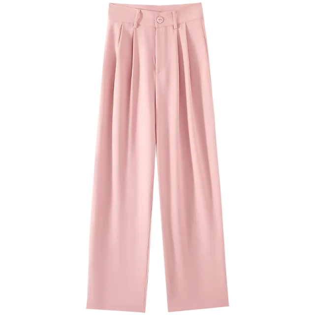 Loose Casual Pants With A Sense Of Design Pink - Shop at LoveMi