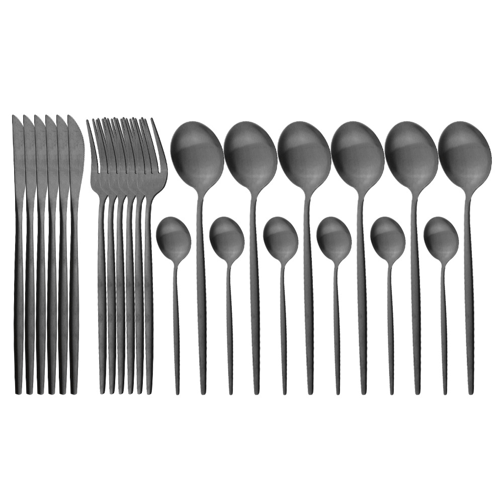 Matte Portuguese Stainless Steel Cutlery Spoon Western Steak Cutlery Dessert Spoon Fork