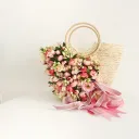 Mm226 Beige Straw Bag