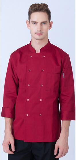 Men And Women Fashion Simple Hotel Chef Work Clothes Long Sleeve