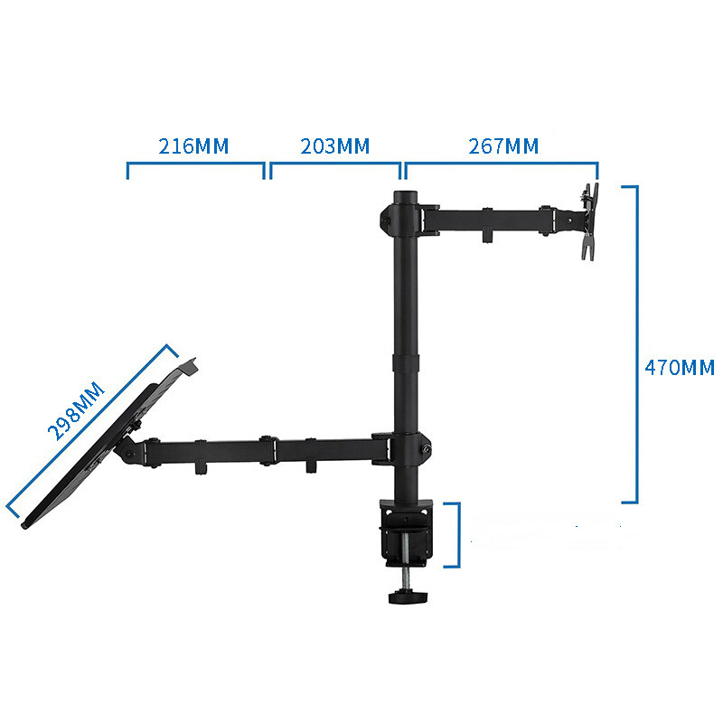 Notebook Stand Multi-function Dual Screen Monitor Stand Computer Keyboard Bracket - Image 3