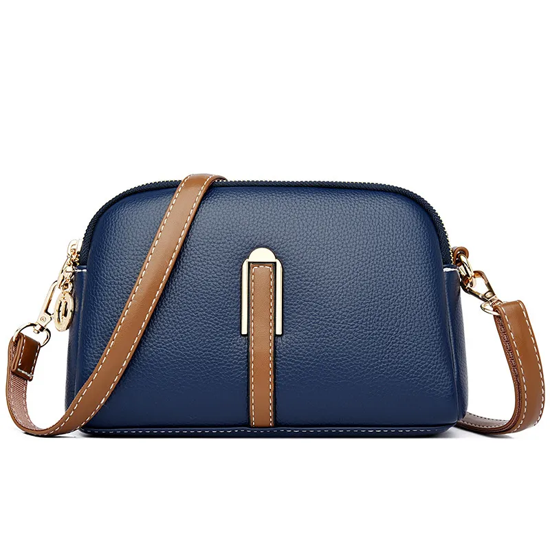 Shell Bag Simple Shoulder Bag Coin Purse Messenger Small Bag - Blue