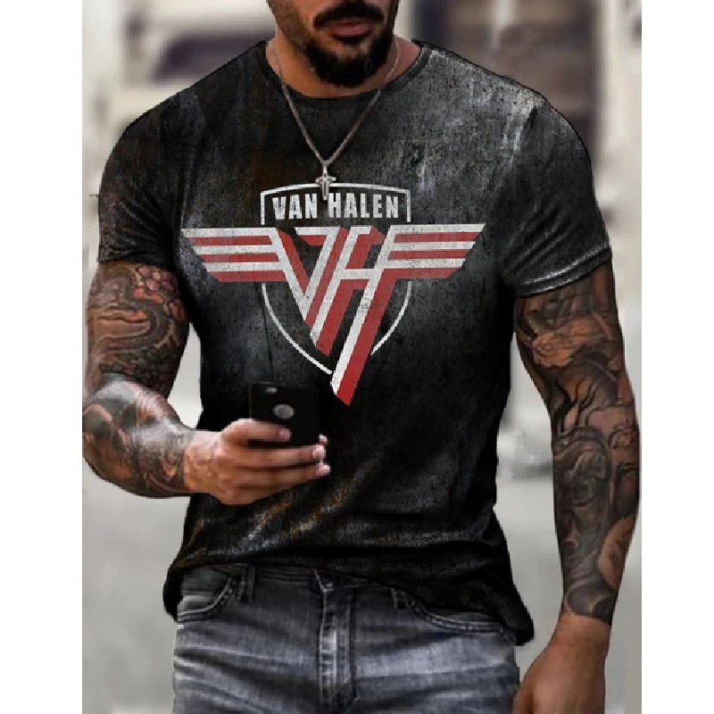 Title 5, Mens T-shirt New 3D Retro Digital Printing Uni...