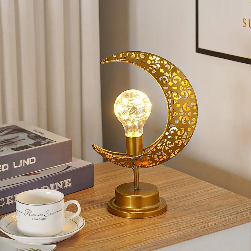 LED Modeling Lamp Creative Personality Iron Moon – image 2