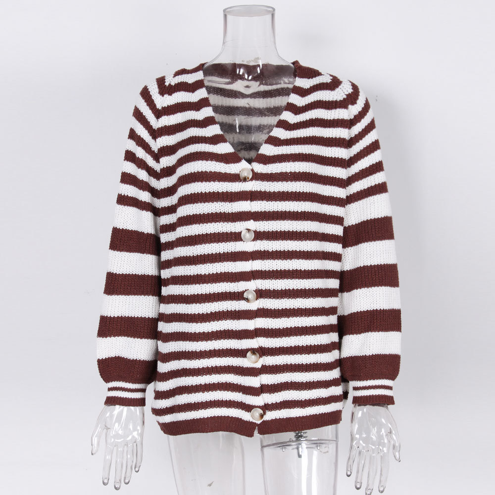 Title 1, Womens Lazy Fashion Loose Striped Single-breas...