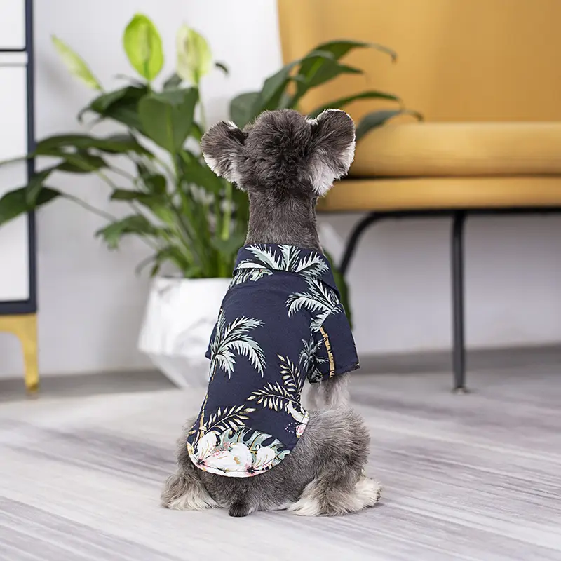 Pet Clothes Beach Casual Shirt Man Dog Parent-child Outfit
