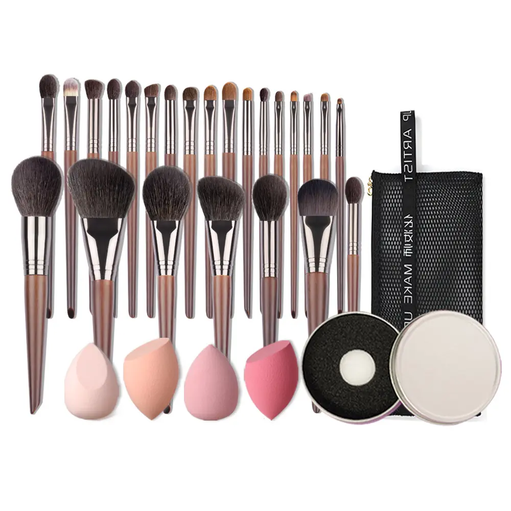 Natural Makeup Brushes Set Eyeshadow Make Up