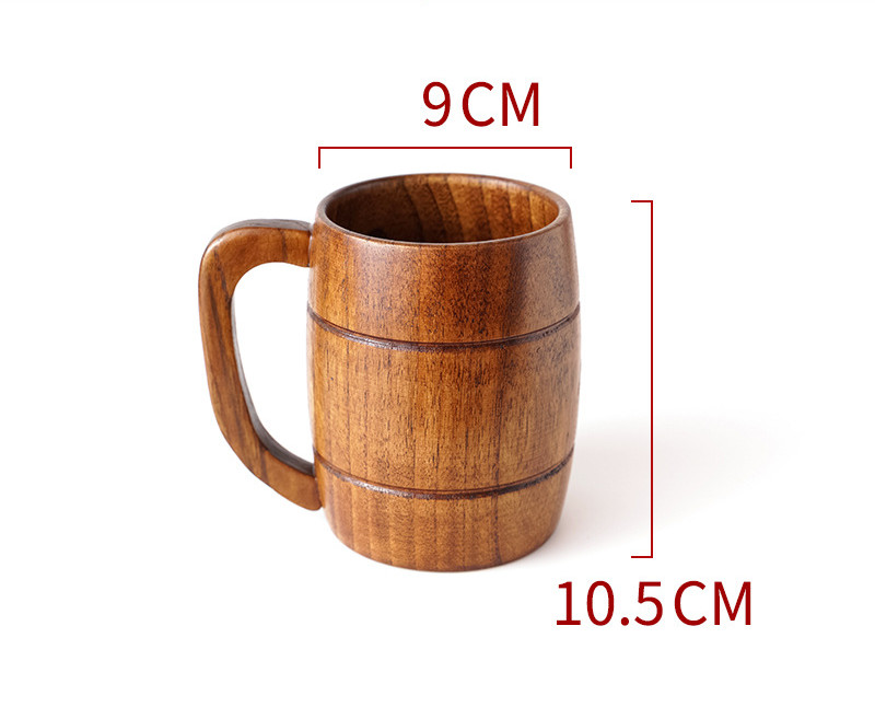Jujube Wood Water Cup Wholesale Handle Cup