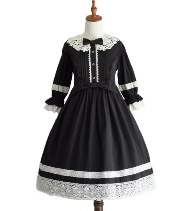 Lace Bow Decoration Dress Black - Shop at LoveMi