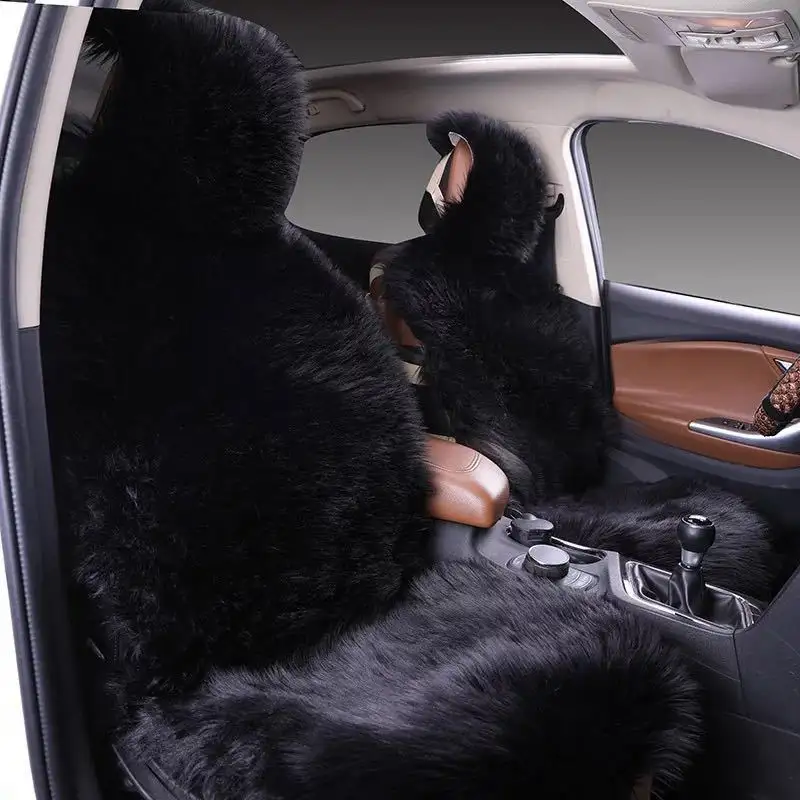 All-inclusive Car Seat Cover Plush Cushion Three-piece