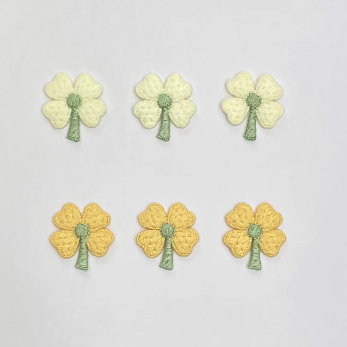 Four-Leaf Clover Embroidery Woven Small Flower Patch Cloth Sticker Accessories - Image 15