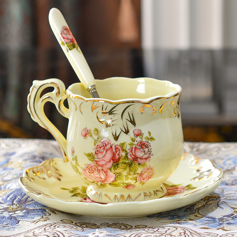 Title 4, Afternoon Tea With Spoon Gift Ceramic Coffee Cu...