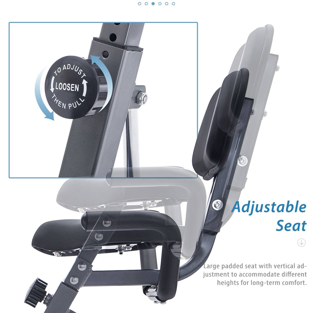 Foldable Upright & Recumbent Exercise Bike with Adjustable Resistance 9