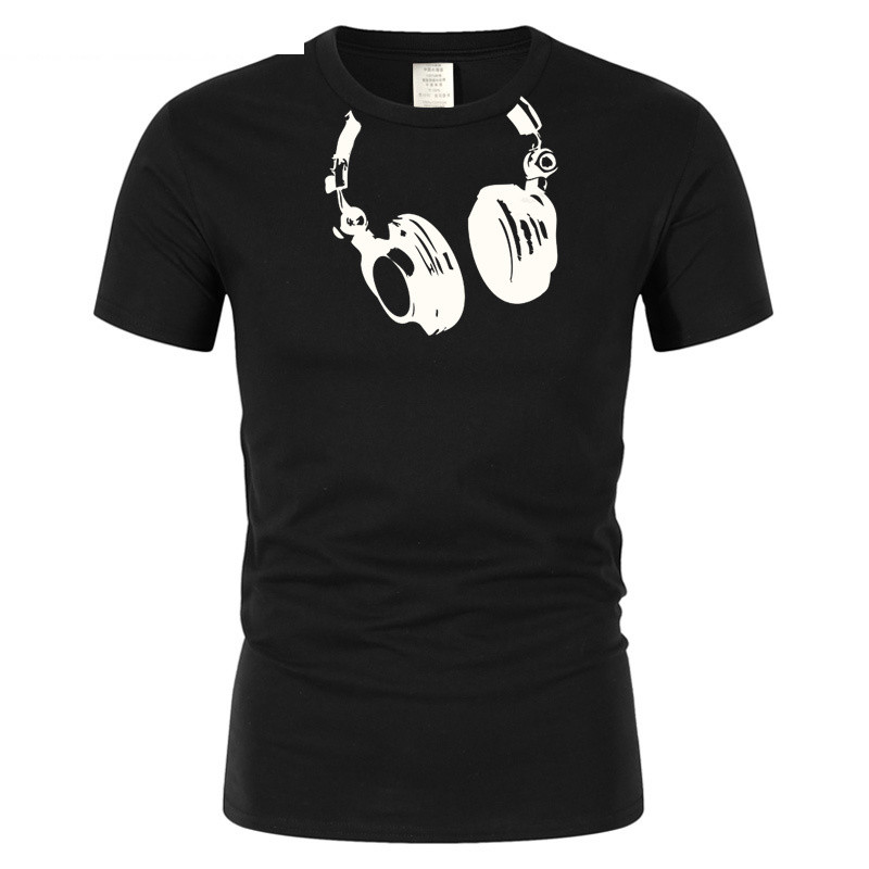 Title 8, Mens Summer Polyester Headphones Image T-Shirt...