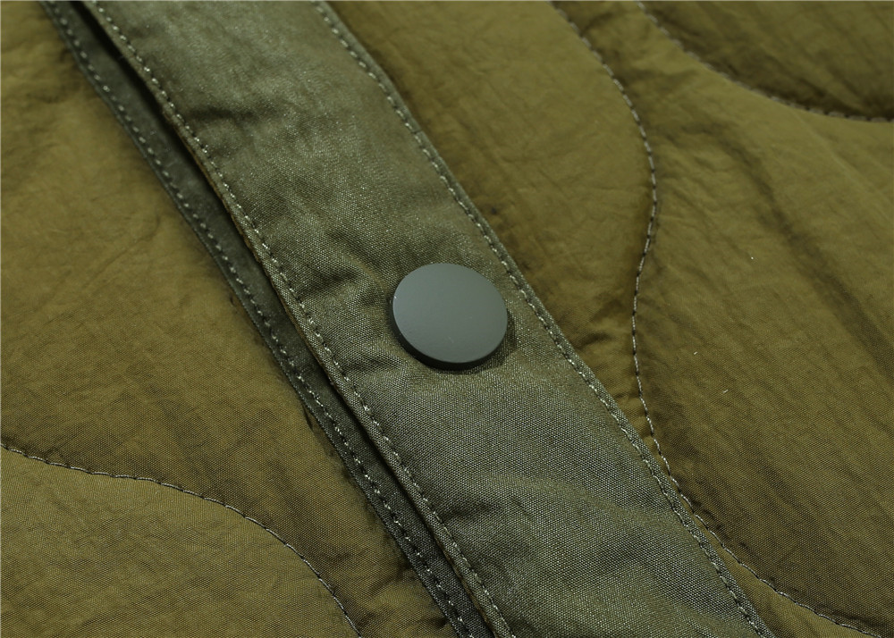 Stitching Quilted Men's Tide Brand Cardigan Warm Vest Street Trend Loose Sleeveless Jacket