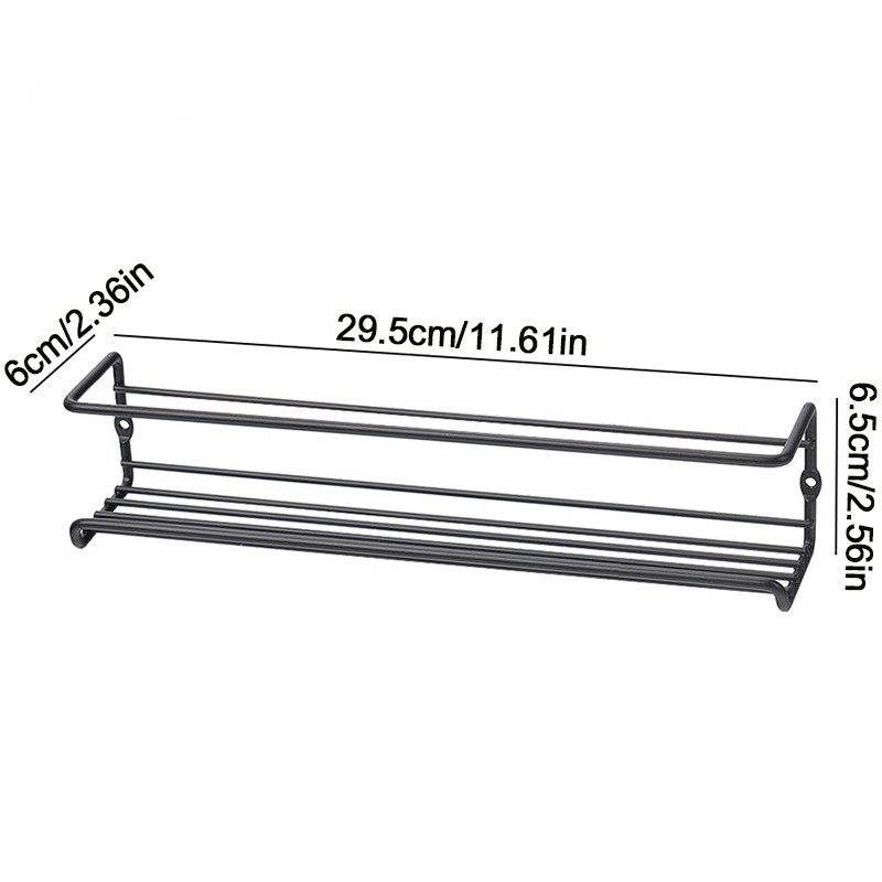 4PCS Spice Herb Jar Rack Holder For Kitchen Door Cupboard