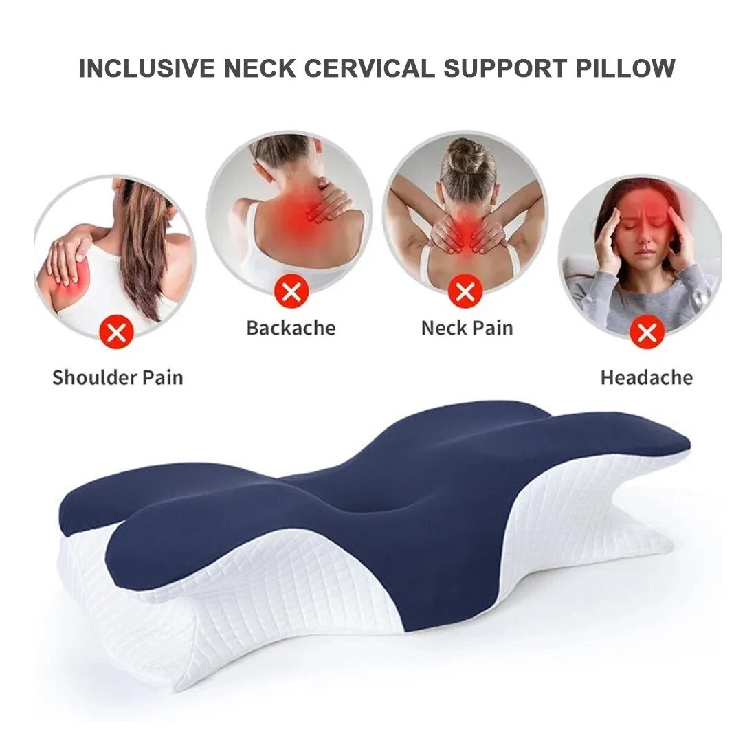 NEW Ergonomic Memory Foam Pillow For Neck Shoulder Pain Relief Sleeping Side — image 4