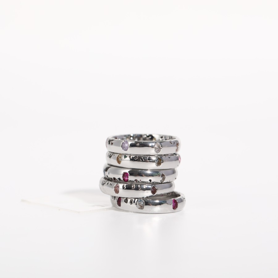 Light Luxury Fancy Red Diamond Random Ring