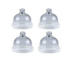 Ceramic Dish Dessert With Lid Tasting Plate - White X4 - View 1
