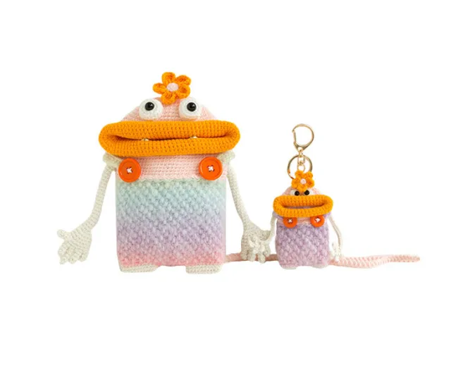 Sausage Mouth Little Bag Knit DIY Material Package Flower Monster - Shop at LoveMi