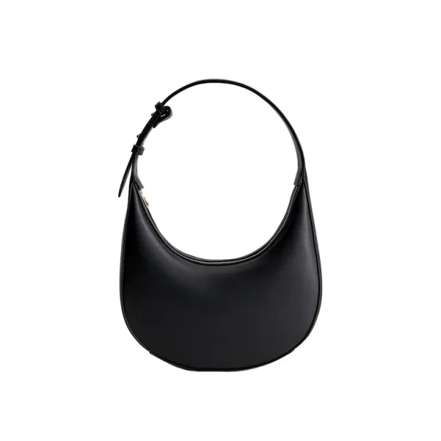 New Summer Niche Cool Retro New Moon Personality Fashion Half Round Moon Bag Black - Shop at LoveMi