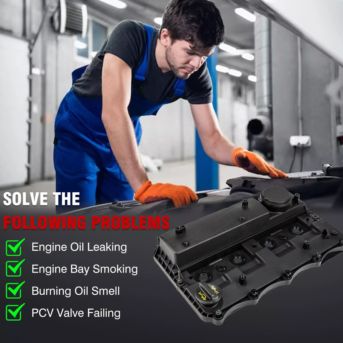 FOR FORD TRANSIT MK7 MK8 2.2 CUSTOM 2.2 TDCI ROCKER CAM COVER WITH SEALS 1858445 — image 5