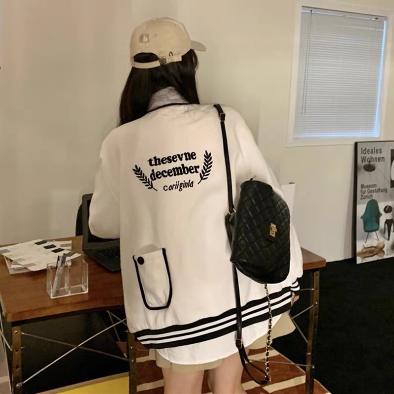 Loose Casual Retro Baseball Uniform Jacket