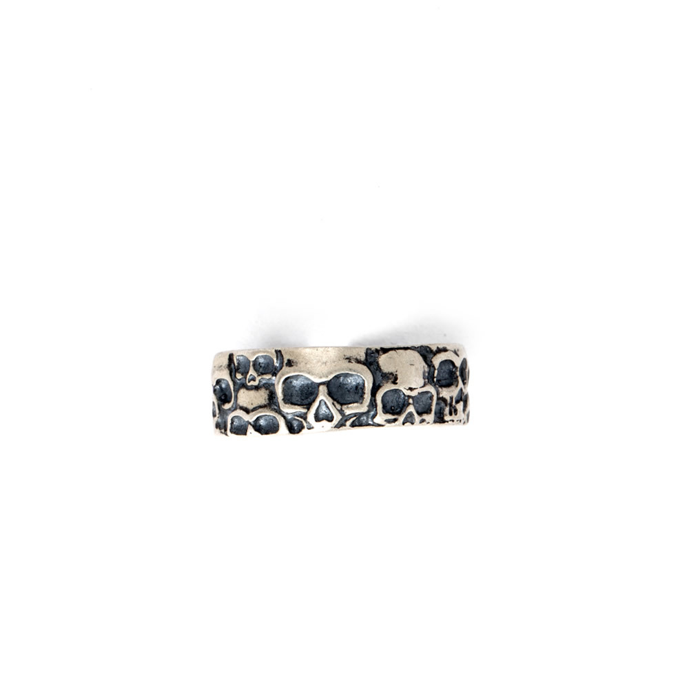 Personalized Skull  Ring In Sterling Silver