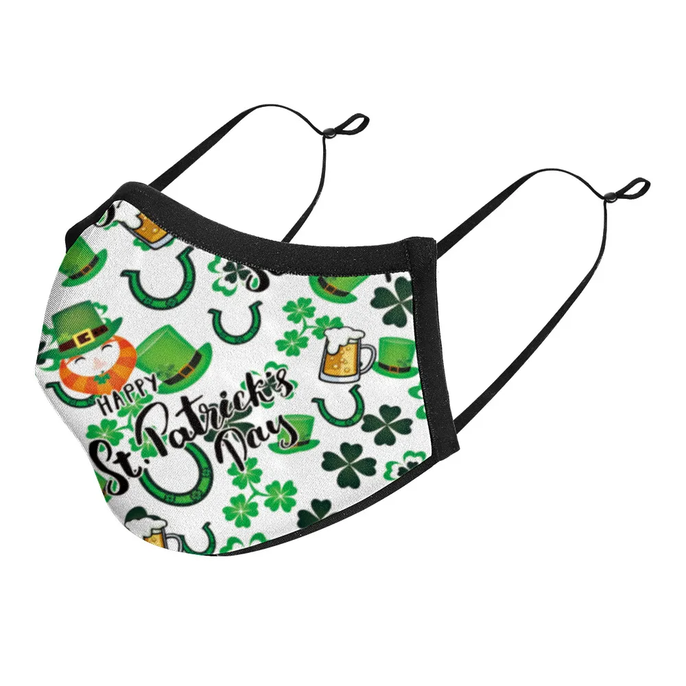 Green Printed Sunscreen, Dustproof, Breathable Double-layer Face Mask For Daily Use - B1901018