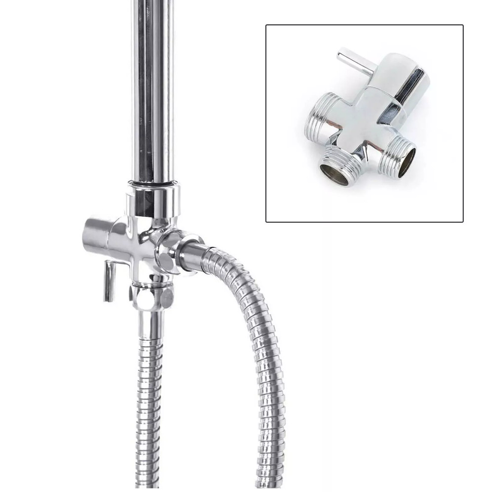 Bathroom shower kit twin head square fixed head riser rail