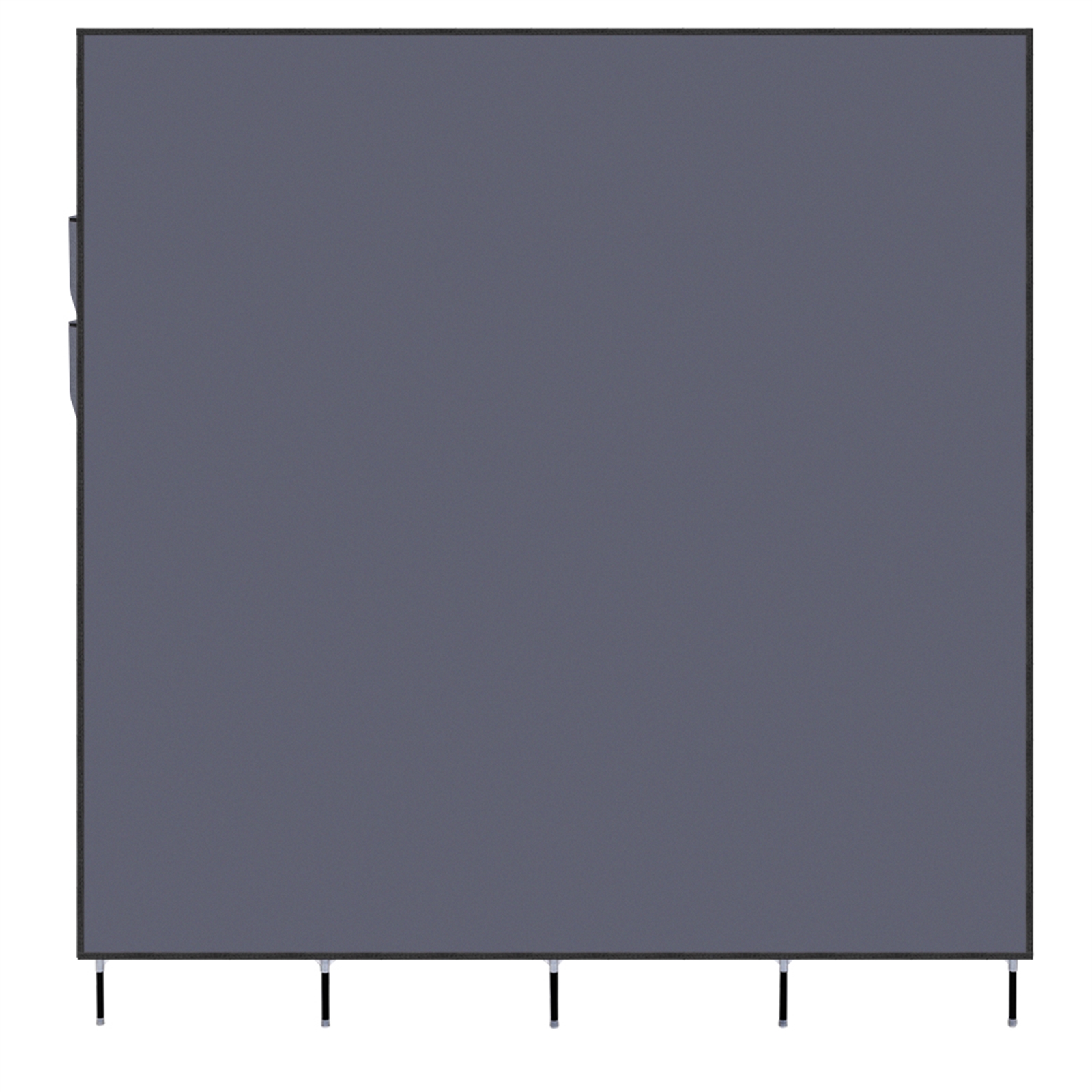 67 Inch Clothes Closet Portable Wardrobe Clothes Storage Rack 12 Shelves 4 Side Pockets Gray