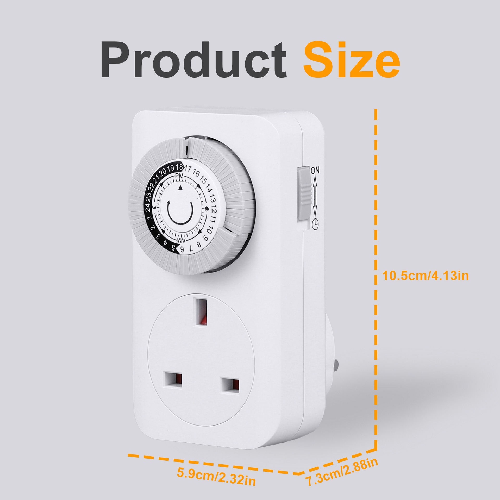 4 Pack 24 Hour 24HR Timer  Mains Plug In Clock UK Socket 3 Pin Plug 13A UK