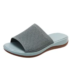Women Shoes Summer Flat Sandals Casual Indoor Outdoor Slipper For Beach Shoes - Green - View 1