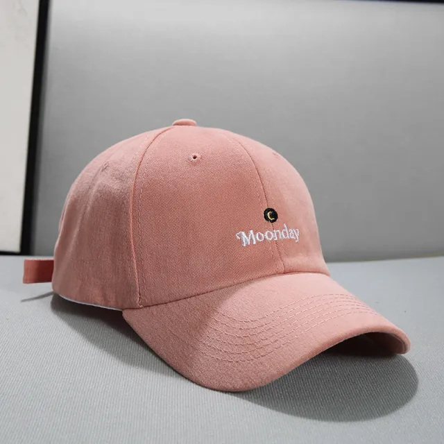 Face Displayed Small Letters Sun Visor Baseball Cap Small Moon Pink - Shop at LoveMi
