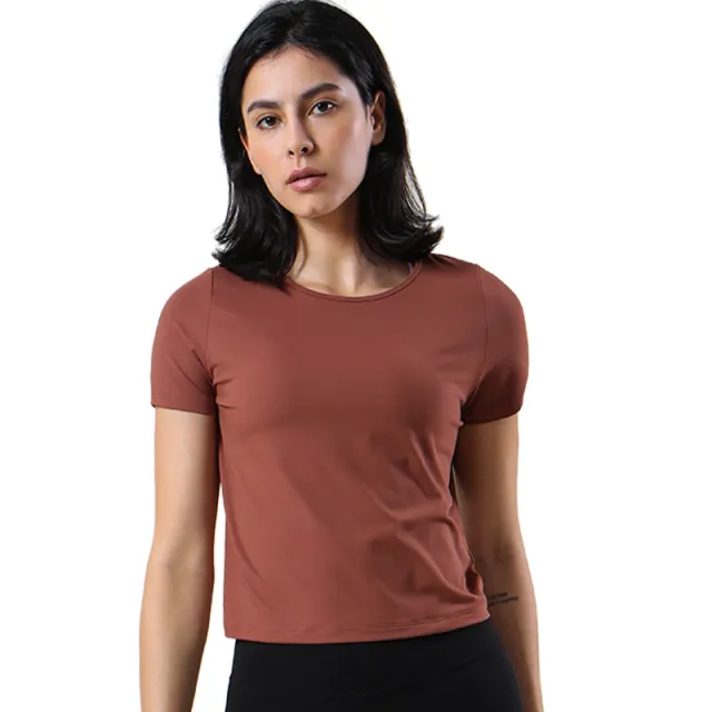 Loose Breathable High Elastic Beautiful Back Yoga Clothes Dark Pottery - Shop at LoveMi