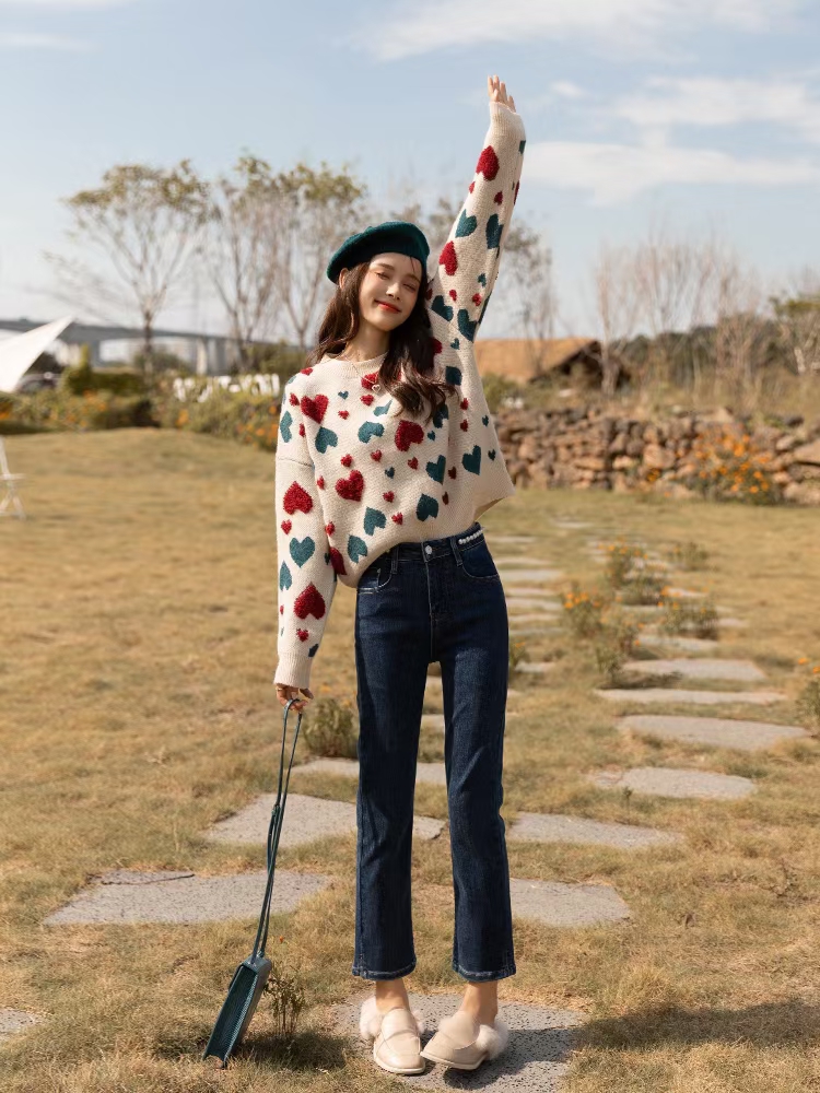 Autumn And Winter Korean Style Loose And Thin Arctic Fleece Sweater Women's Trend