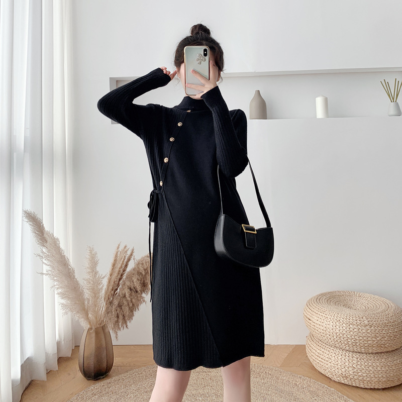 Turtleneck Sweater Mid-length Inner Bottoming Shirt Dress